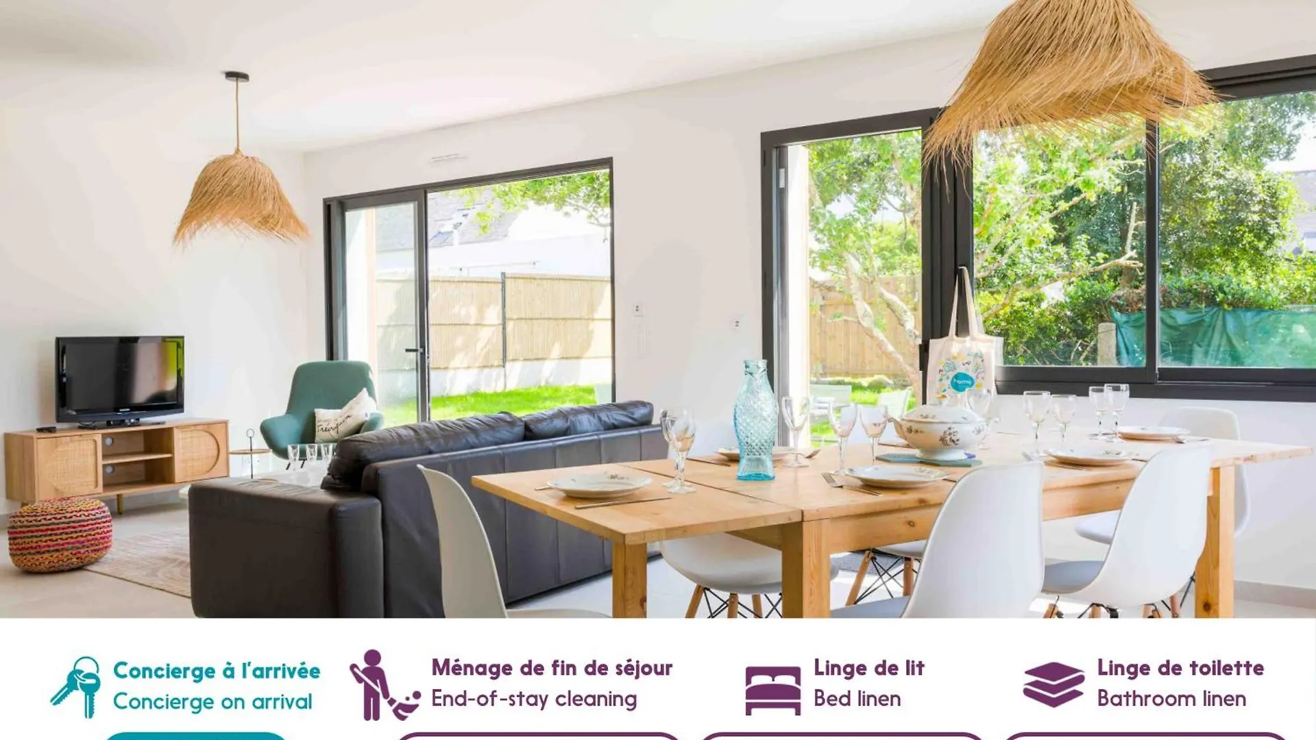 A 490M De La Plage, Maison Neuve Pour 8 Trégunc